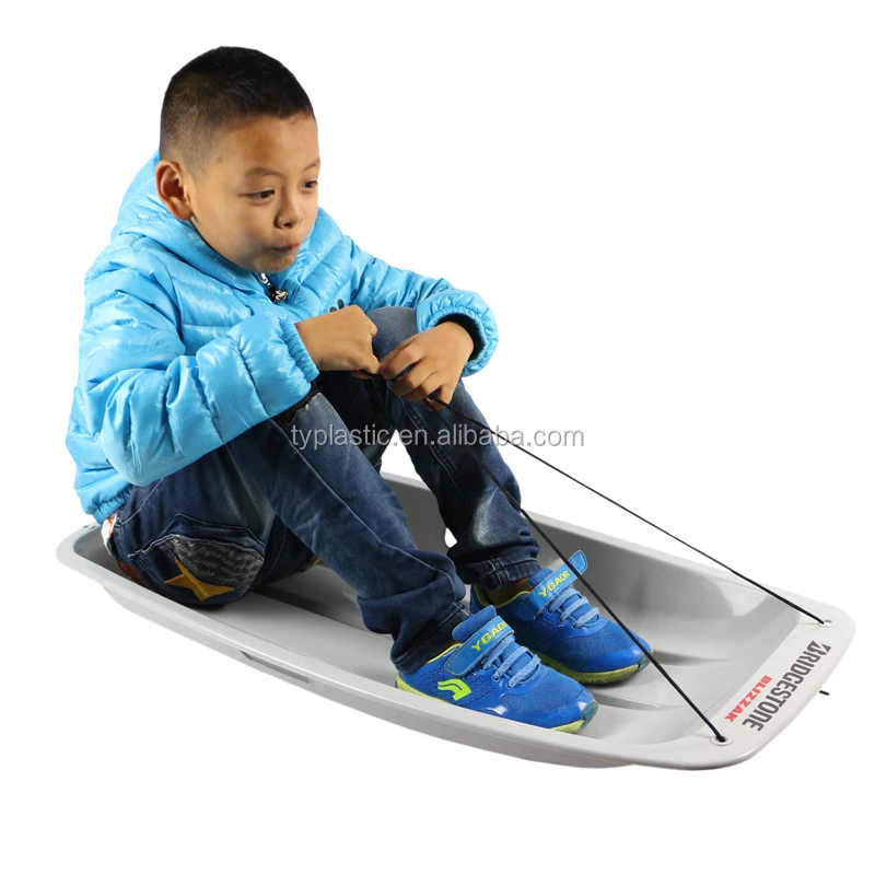 2017 Version Outdoor Winter Product Customized Logo Large Plastic Snow Sled boat with rope for Kids