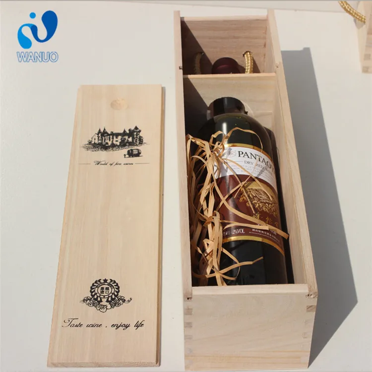 Popular Low Moq Sliding Cover Custom Storage Wooden Wine Gift Box
