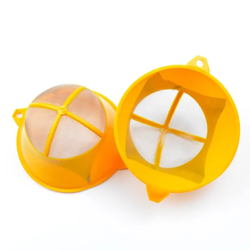 High Quality round Fine Mesh Plastic Paint Colanders Strainers Middle Size Yellow for Art Supply