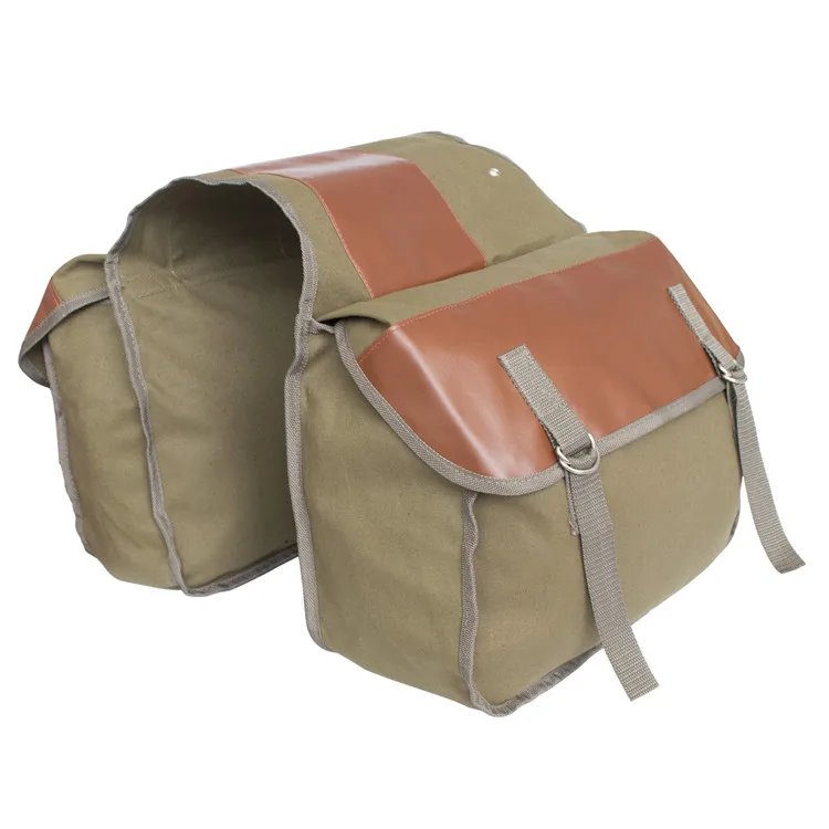 Multi-use Large Capacity Canvas Motorcycle Saddle Bags