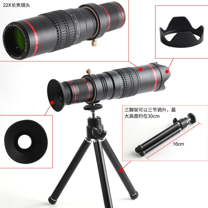 
Universal Smartphone Lens 22X Zoom mobile phone telescope Camera Lens 