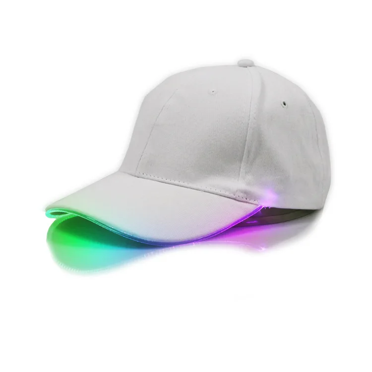 6 Colors LED Light Flash Baseball Cap Fashion LED Lighted Glow Club Party Sports Athletic Black Fabric Travel Hat Baseball Cap