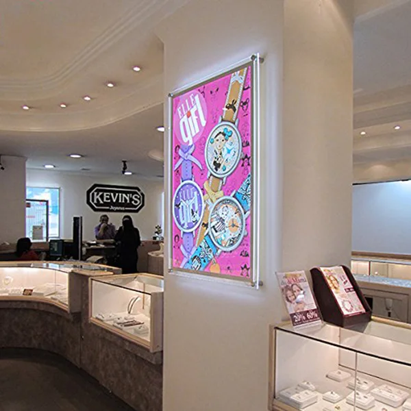 Floating Photo Frame Customized Wall Mount Acrylic 50 Square Clear Picture Frame with Led Lights Photo Frame UMI LED Lightening