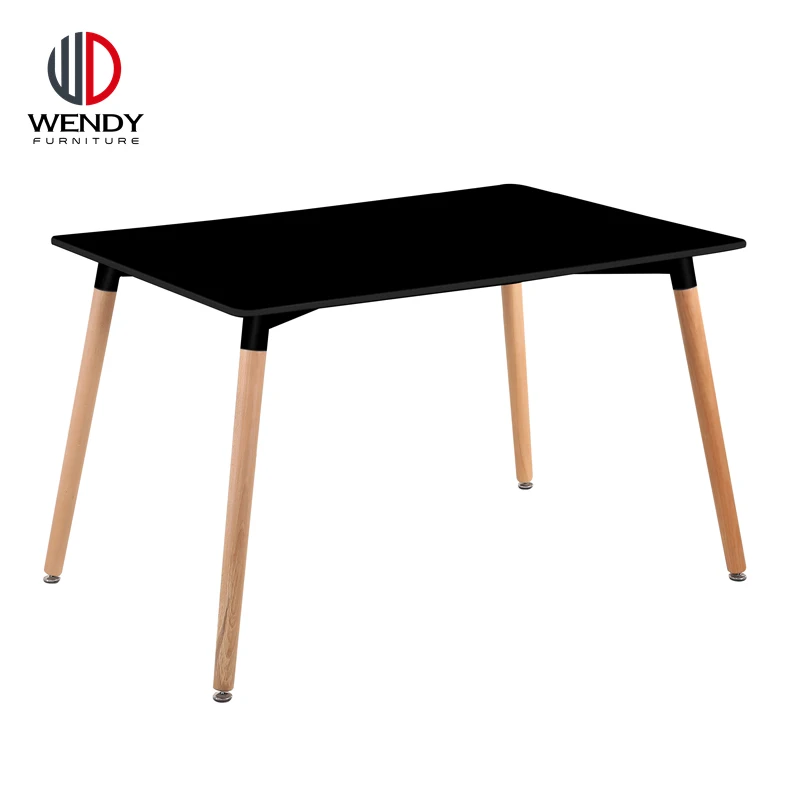 Hot sale MDF dining table and plastic dining chair set with good price