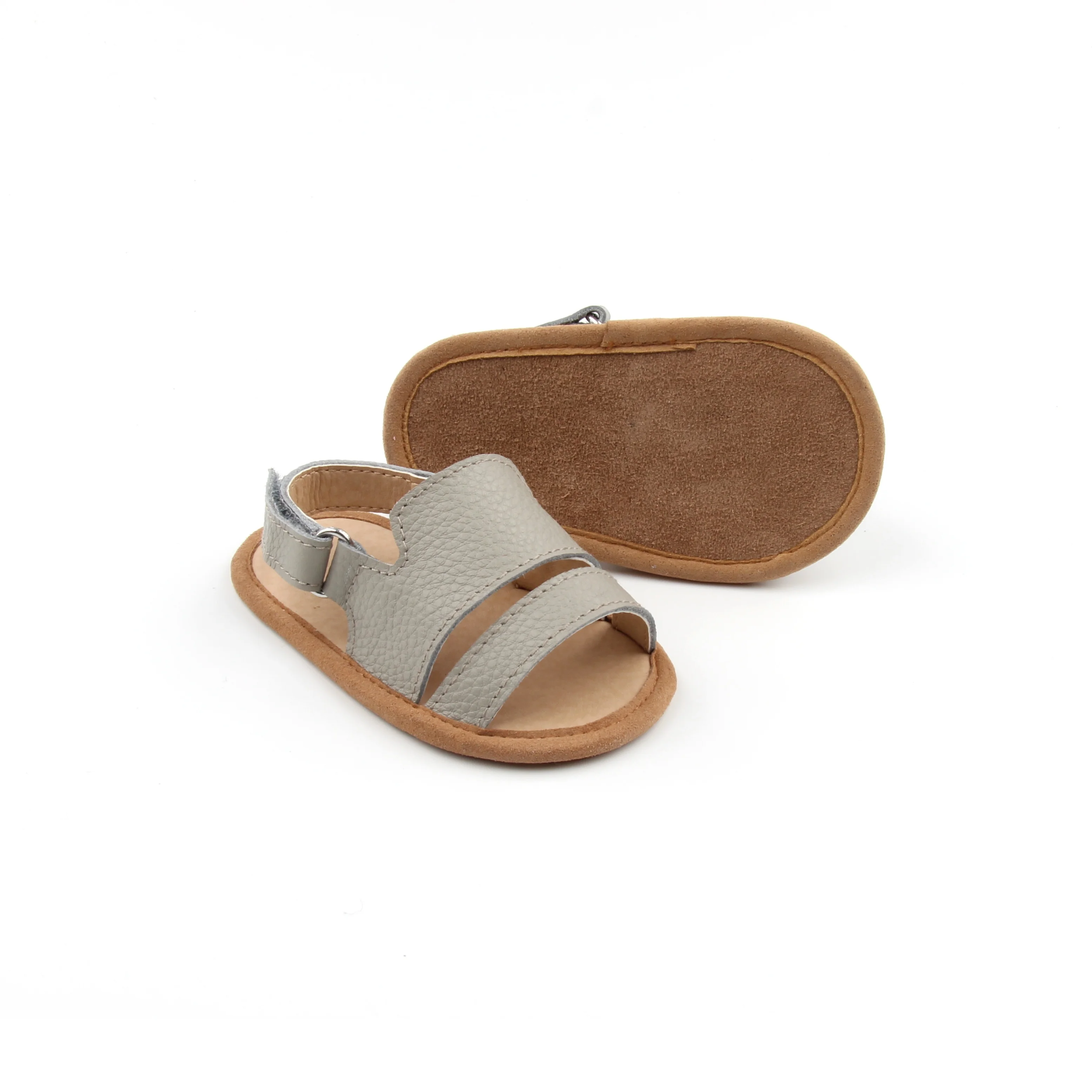 BEIBEINOYA последние детские кроссовки обувь из натуральной кожи серые детские сандалии