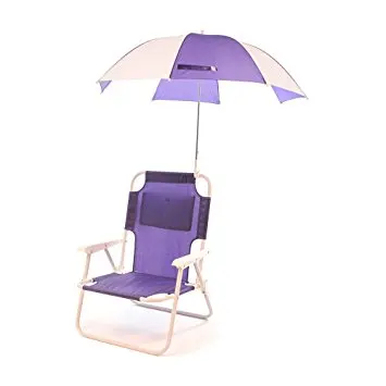 Outdoor Portable Beach Chair for Kids with Umbrella & Bag