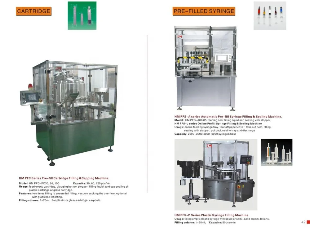 Automatic Pre-fill Syringe Filling & Sealing Machine CE GMP approved /EU cGMP Standard