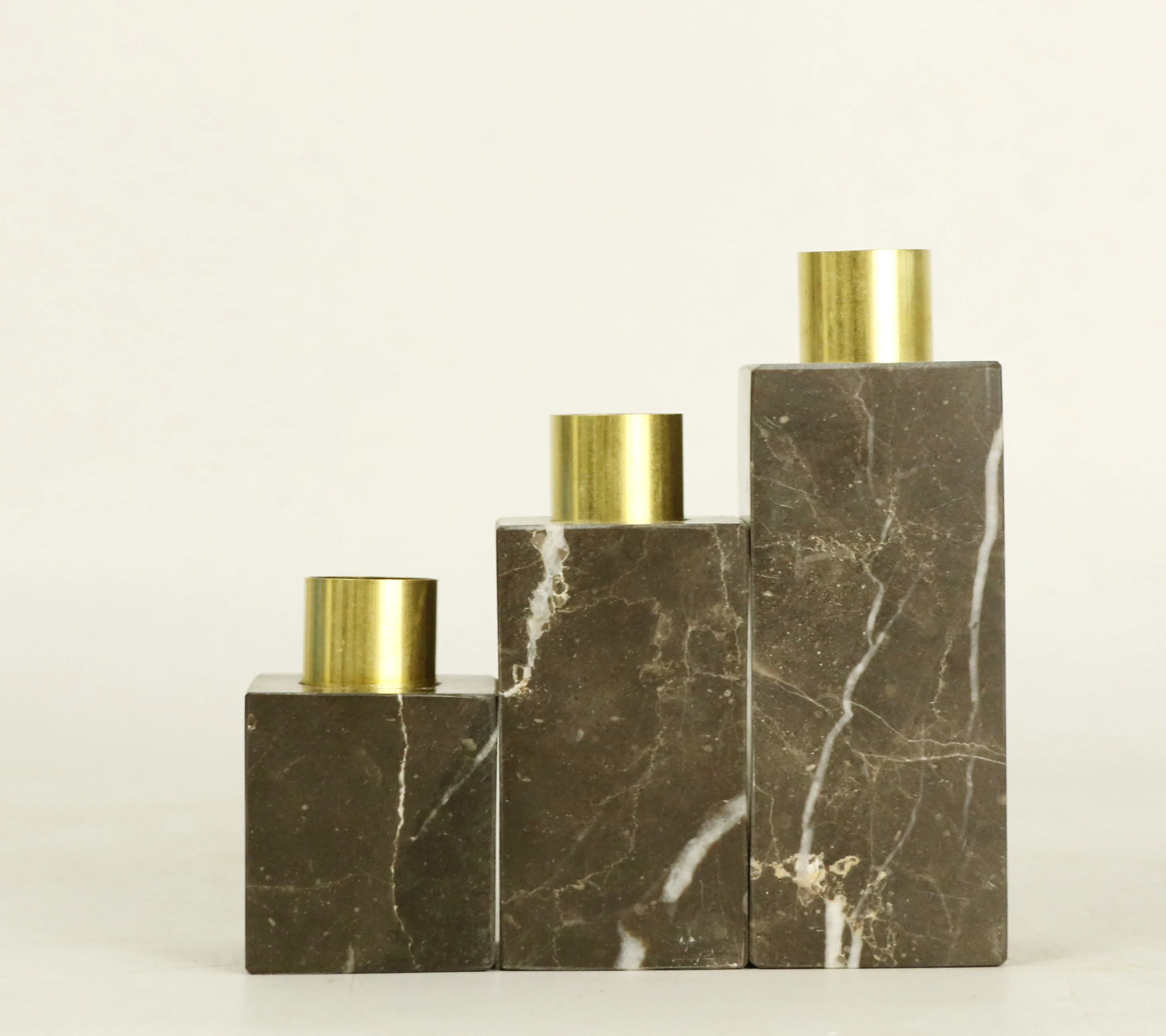 Marble Candle Holder, white stone candle jars