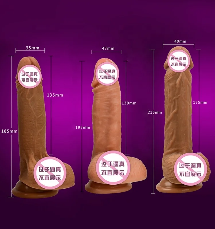 
Very HOT realistic artificial 7.5in 8.5in flexible silicone dildo penis with study suction cup for men sex GOOD QUALITY 