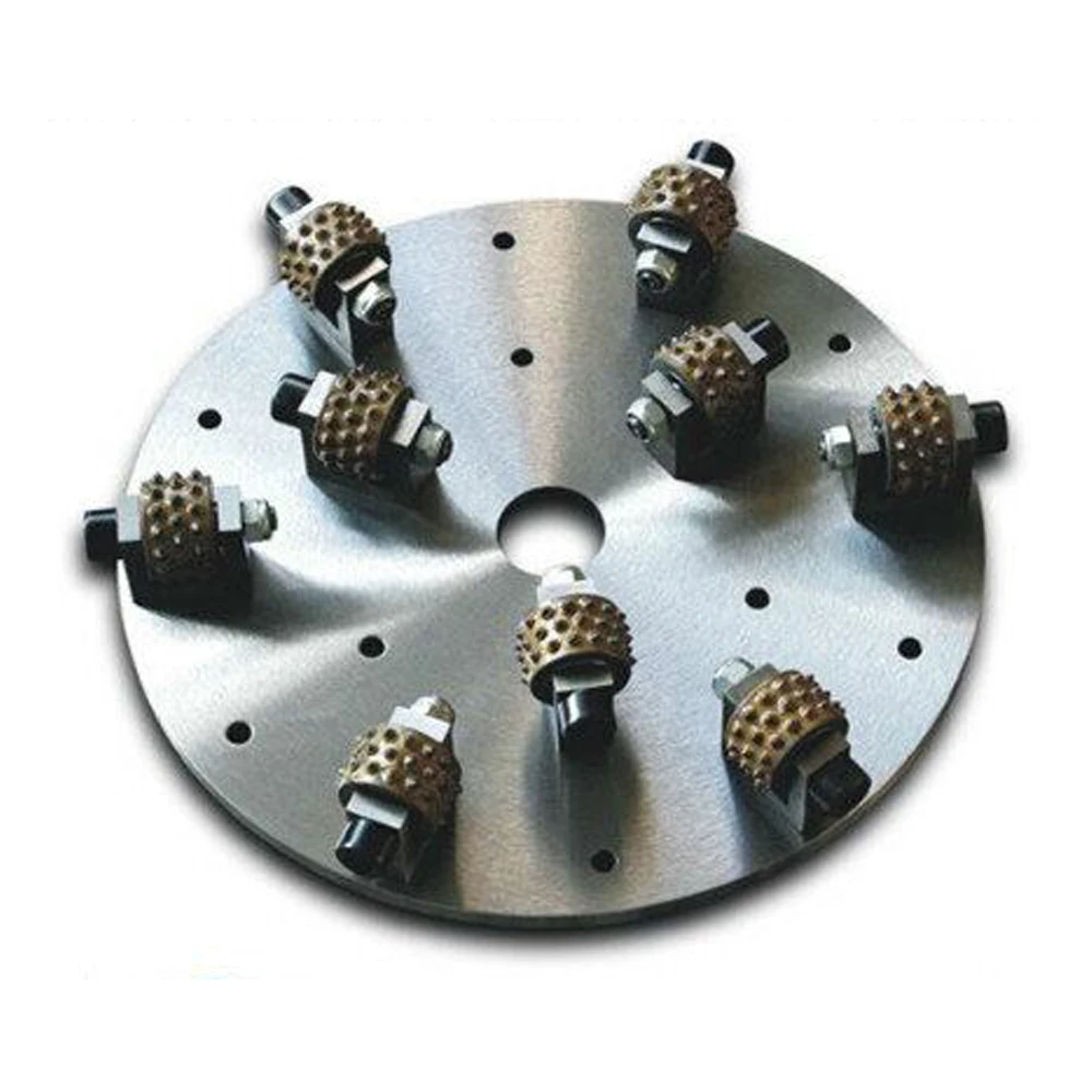 RAIZI coating removal and aggregate exposed 6 head/rollers rotary bush hammer for concrete