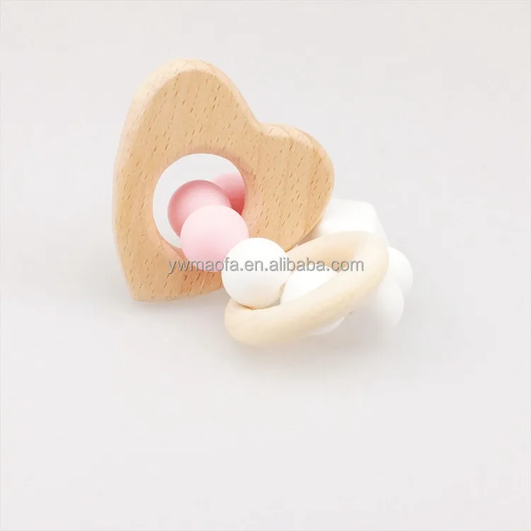 Wholesales Silicone Beads Nursing Bracelet Baby Chewing Teething Toys Infant Rattle Toy