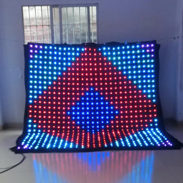 fabric star cloth decorative net lights