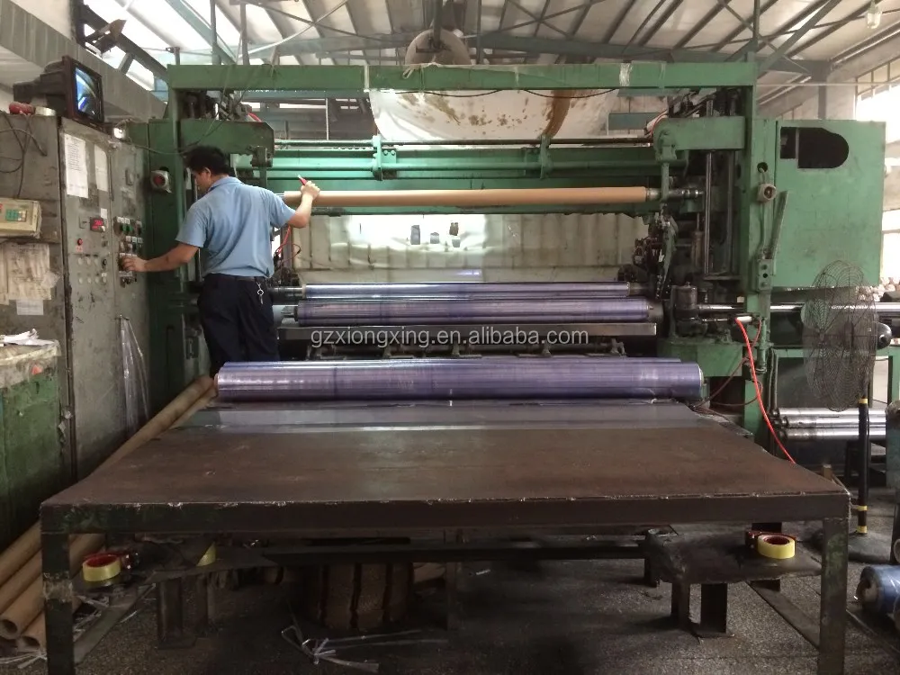 factory roll soft hot blue color transparent protective pvc film use for packing mattress and furniture