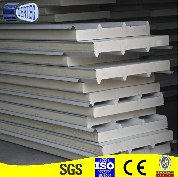 
Heat Insulation Glass Wool/PU/EPS/Rock Wool Sandwich Panel Turkey 