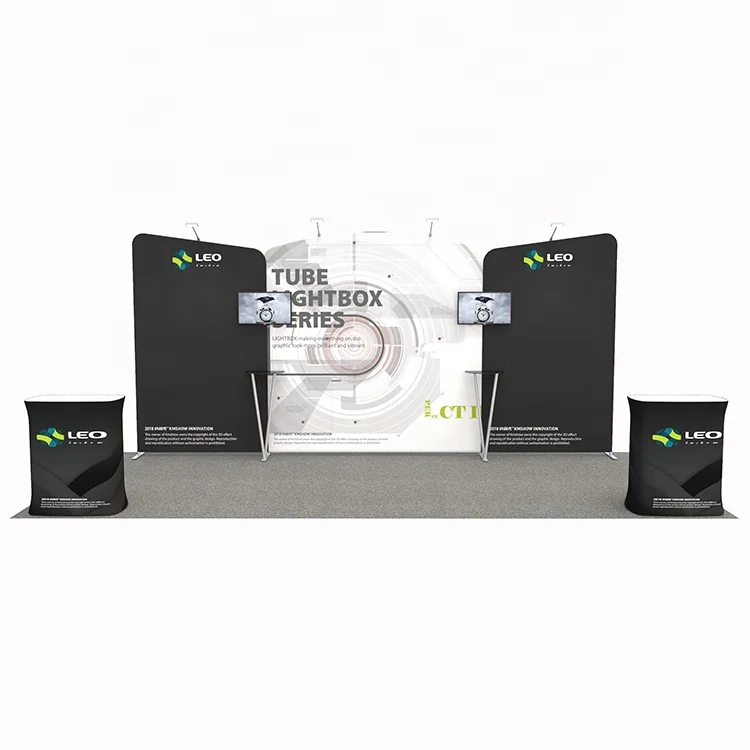 Simple Installation 2022 International Standard Modular Tension Fabric Aluminium Trade Show Booth Exhibition Stand