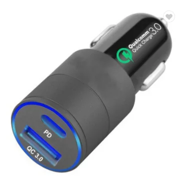 
Автомобильное зарядное устройство USB C PD + быстрое зарядное устройство QC3.0 36 Вт, зарядное устройство PD 36 Вт для телефона CE Rohs FCC KC QC 3,0, автомобильный адаптер 2 USB для мобильного телефона DC 30 Вт 