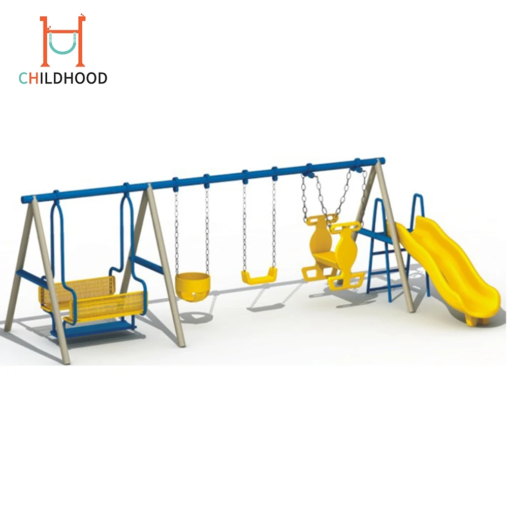 
High quality safe reliable Outdoor garden adult plastic swing set 