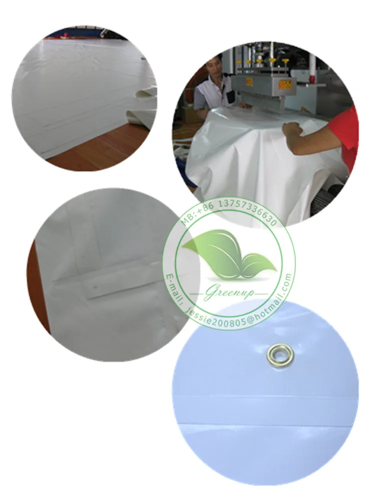 
High Frequency Welding 850g White Vinyl Coated Tarpaulin Pagoda Party Tent 