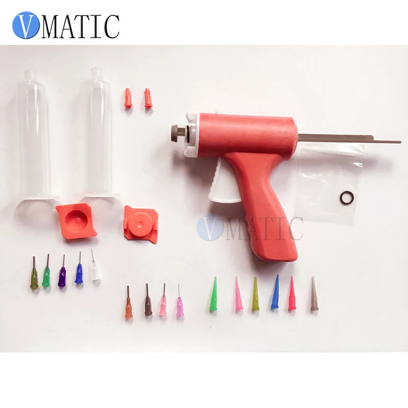 Free Shipping 30 / 55 cc Manually Single Liquid Dispensing Glue Gun With Syringe & Needle