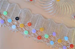 HLSD158 Swiss Quality Textile 100% polyester mesh sequin Embroidery Fabric With Beads for dress