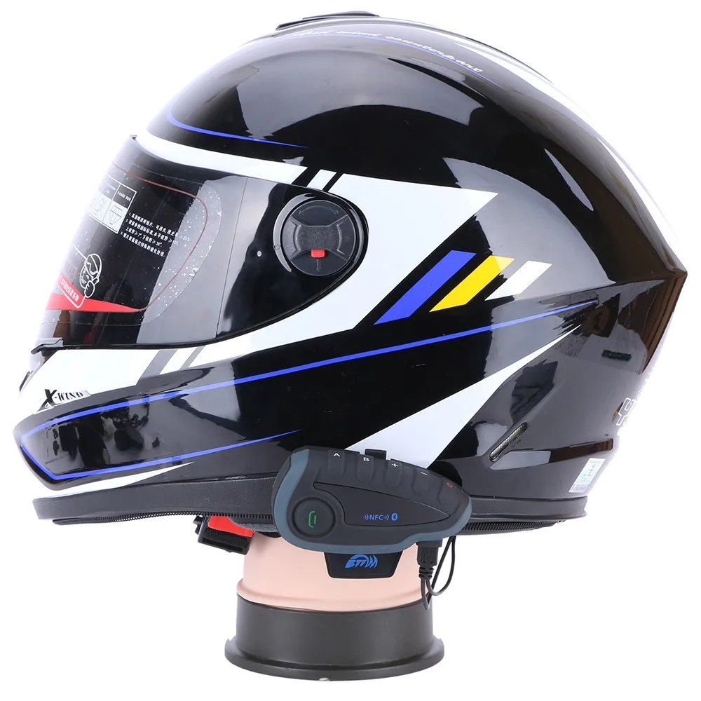 2x V8 BT Remote Controller 1200M Motorcycle Interphone Bluetooth Helmet Intercom Headset