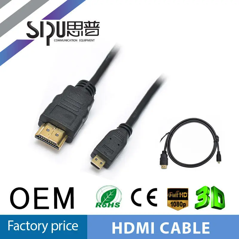 Sipu высокое качество мужчин и micro usb для hdmi кабель разъем