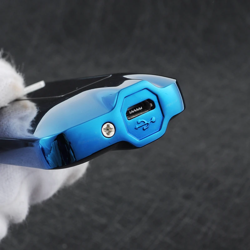 Jiju Plasma USB Arc Charged Lighter Metal Electric Rechargeable USB Electric Double Flame Lighter