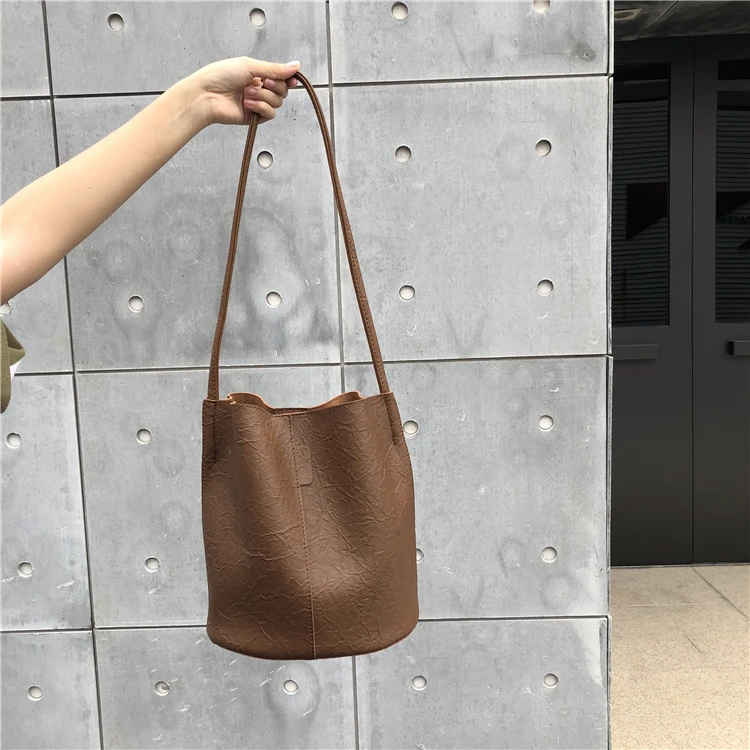 Оптовая продажа, модная женская сумка-мешок из искусственной кожи, женская сумка