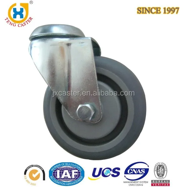 Industrial Medium Duty 5 Inch Caster Wheel Soft TPR Rigid Fixed Castor Wheels 80-120KGS Load Capacity