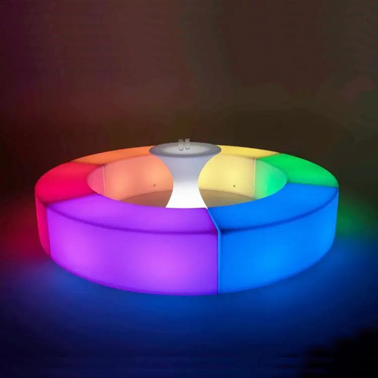 Светодиодная изогнутая скамейка стул светящаяся мебель для вечеринки