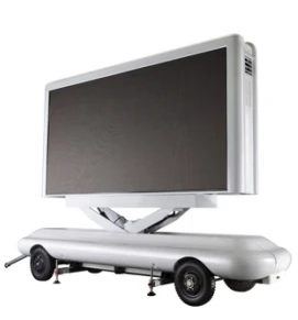 Yeeso most eye-catching LED billboard trailer, scissor lifting cellphone Shape LED screen trailer