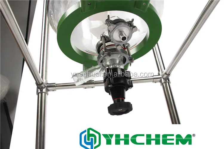 Lab fluidized bed reactor with borosilicate lab glassware and surface