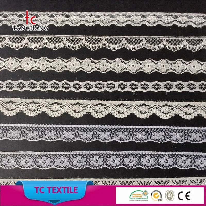 factory wholesale fancy lycra lace nylon no elastic lace trim for lingerie WTLS01-300