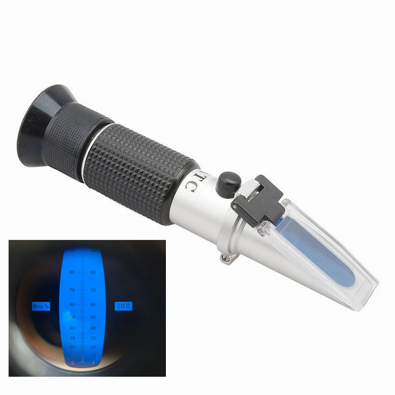 Brix рефрактометры 0-90% RHB-90ATC оптический сахар пищевых напитков УВД содержание