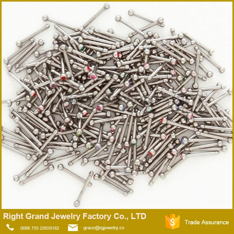 Surgical 316L Steel Nose Bone with 2mm Press-Fit CZ Gem Nose Studs