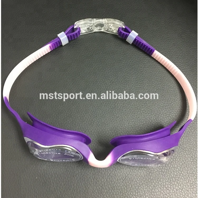 2018 PC lenes100% UV protection best anti-fog adjust swim goggle with silicone straps