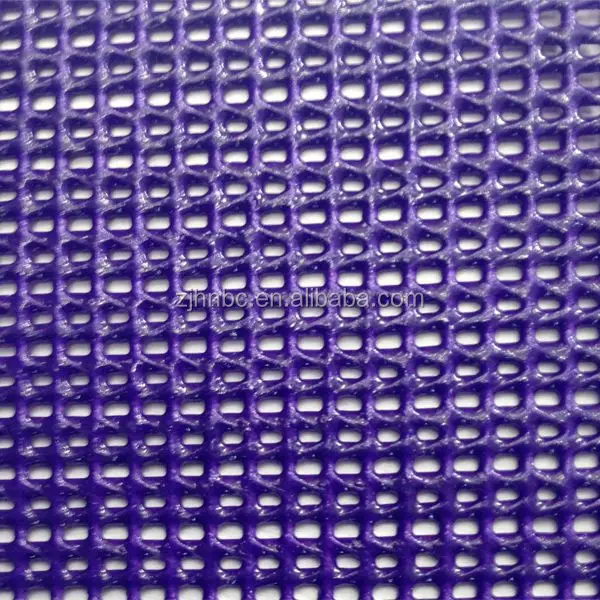 Colorful PVC Coated polyester B1 FR safety mesh for mat trampoline with 6P environmental standards.