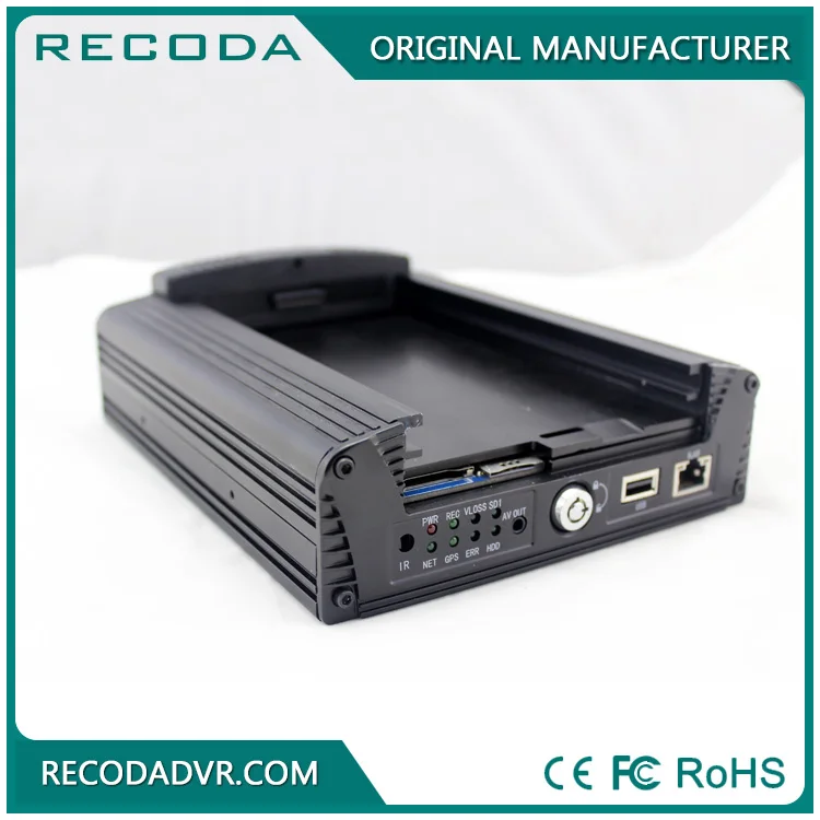 RECODA 1080P 4CH HDD DVR 4G GPS WIFI Live streaming Monitoring Car Black Box Mobile dvr