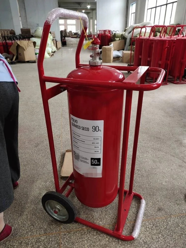 Огнетушитель на колесах с сухим порошком abc, 25 кг, тележка dcp 50 кг