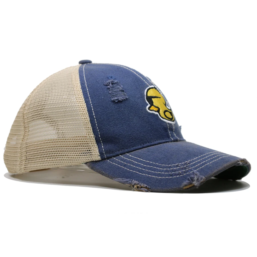 Джинсовая потертая мягкая винтажная сетчатая Кепка-тракер с вышивкой на заказ