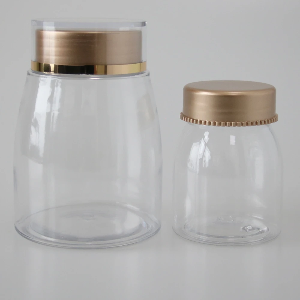 
Pet Wide Mouth Jar with Plastic Screw Caps Jam Jar for Candy 230ml 280ml 330 Ml 4oz 8oz Clear Plastic Screen Printing Pill Juyi 