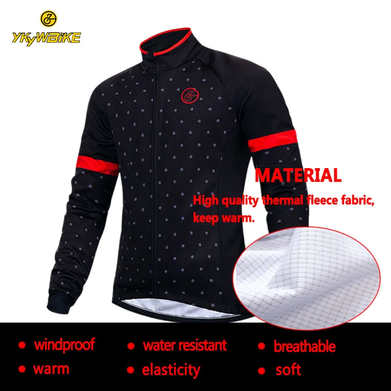 
Custom Logo Design High Quality Waterproof Windproof Winter Cycling Clothing Cycling Jacket 