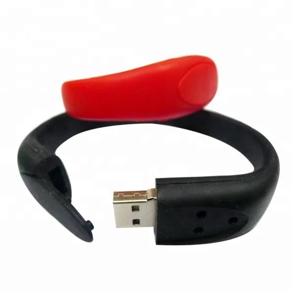 Silicone pendrive USB 2.0 custom logo Bracelet 16GB 32Gb 64 GB Wristband usb flash drive