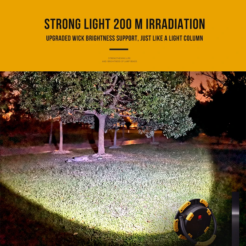 Rechargeable high power flood light usb input output portable cob led work light