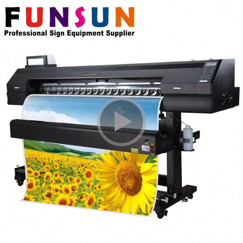 Big discount Best selling Funsunjet FS1800 1.8m motorcycle sticker printing machine high speed eco solvent printing machine