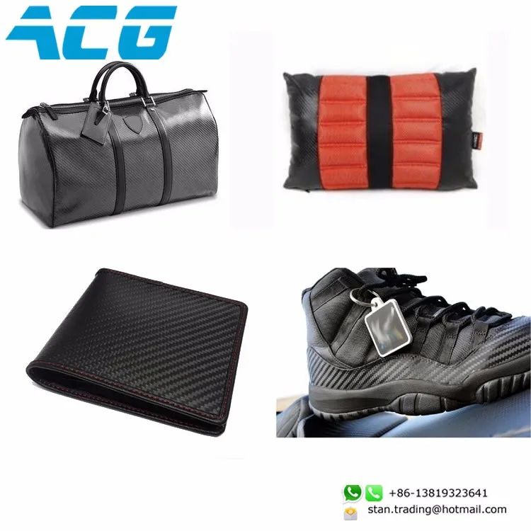 colorful 3k carbon fiber fabric leather for bag
