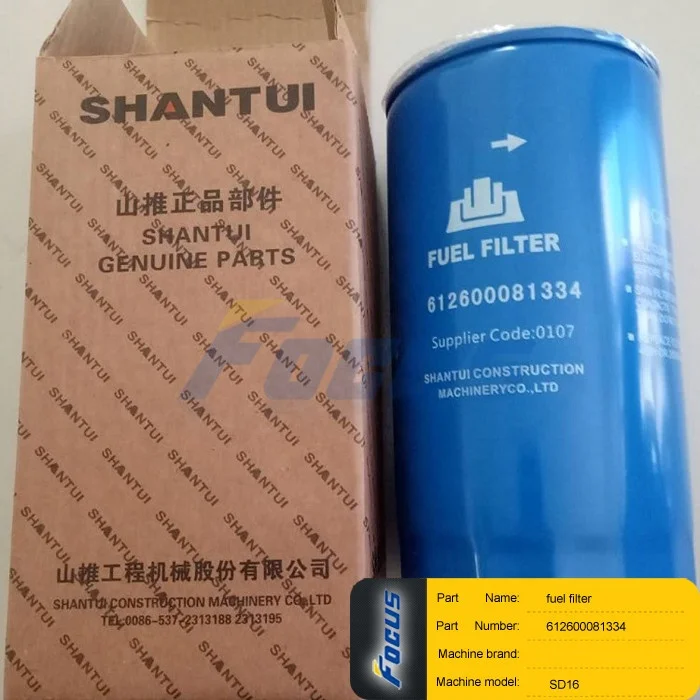 Shantui Bulldozer Spare Parts SD16 fuel filter 612600081334