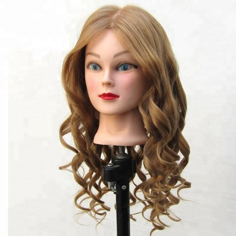 
new style 100% human hair dressing training heads practice mannequin head  (60268844158)