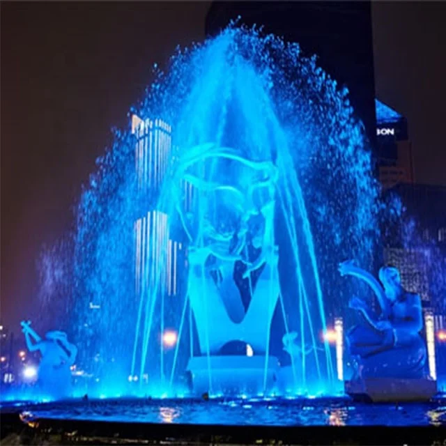 Programmable Small Dancing Water Fountain with RGB DMX512 Underwater LED Light and Music Control System Park Garden Decoration