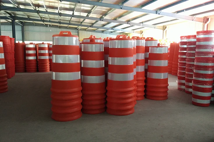 Барабан дорожного движения PE 120 см резиновый базовый барьер дорожного движения